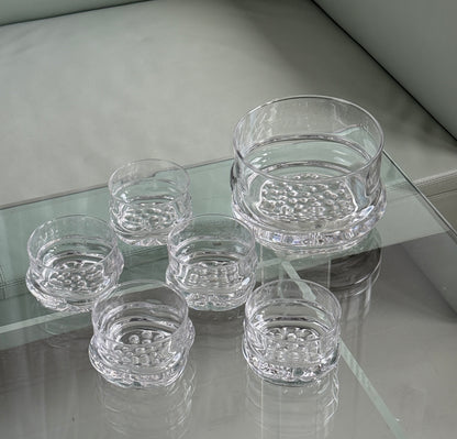 Chunky glasskåle – sæt med 6 stk.