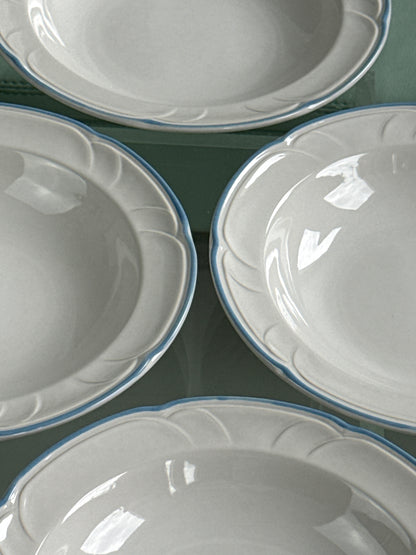 Dybe porcelænstallerkner, 6 stk.