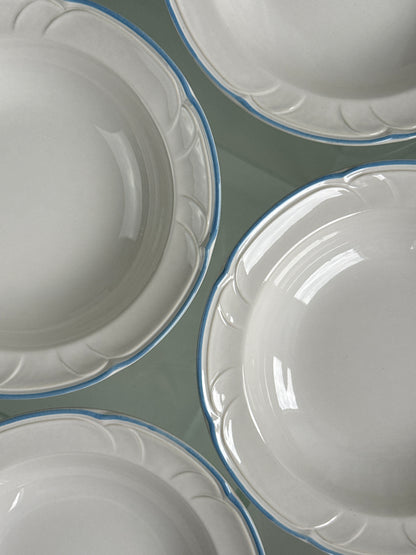 Dybe porcelænstallerkner, 6 stk.