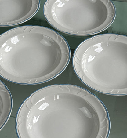 Dybe porcelænstallerkner, 6 stk.