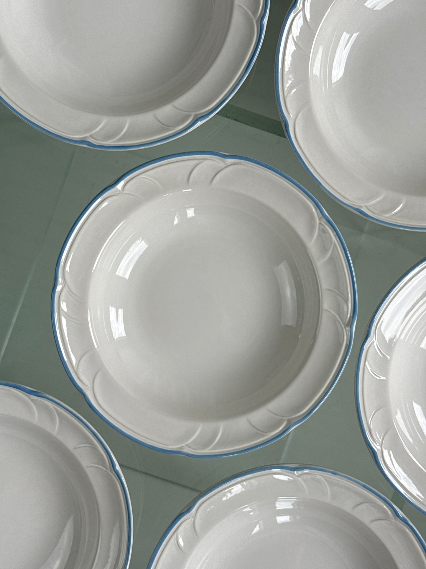 Dybe porcelænstallerkner, 6 stk.