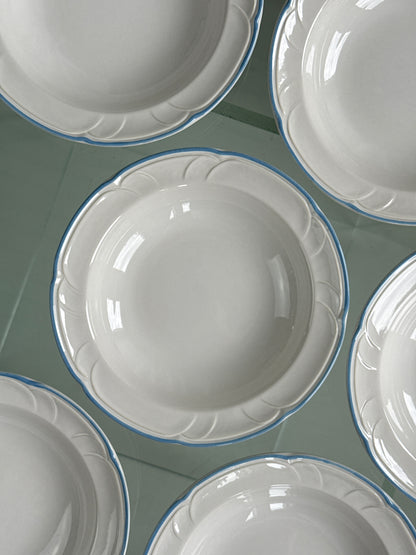 Dybe porcelænstallerkner, 6 stk.