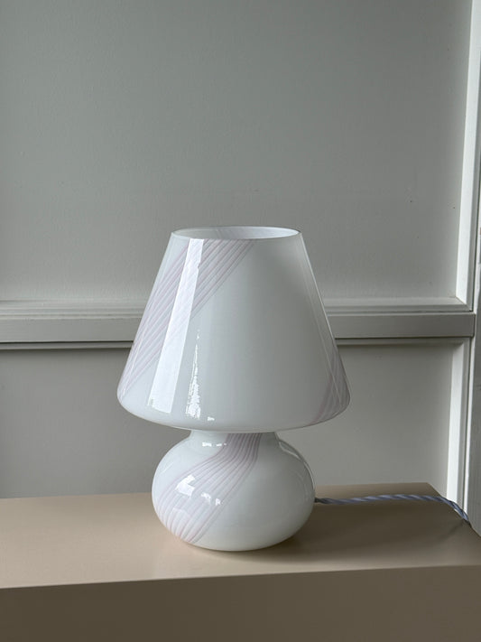 Murano bordlampe, rosa spiral