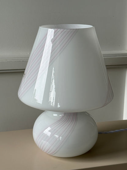 Murano bordlampe, rosa spiral