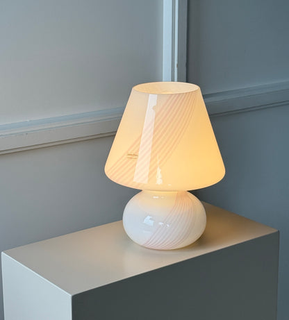 Murano bordlampe, rosa spiral