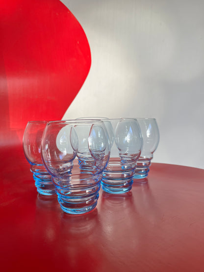 Bubble vandglas, lys blå