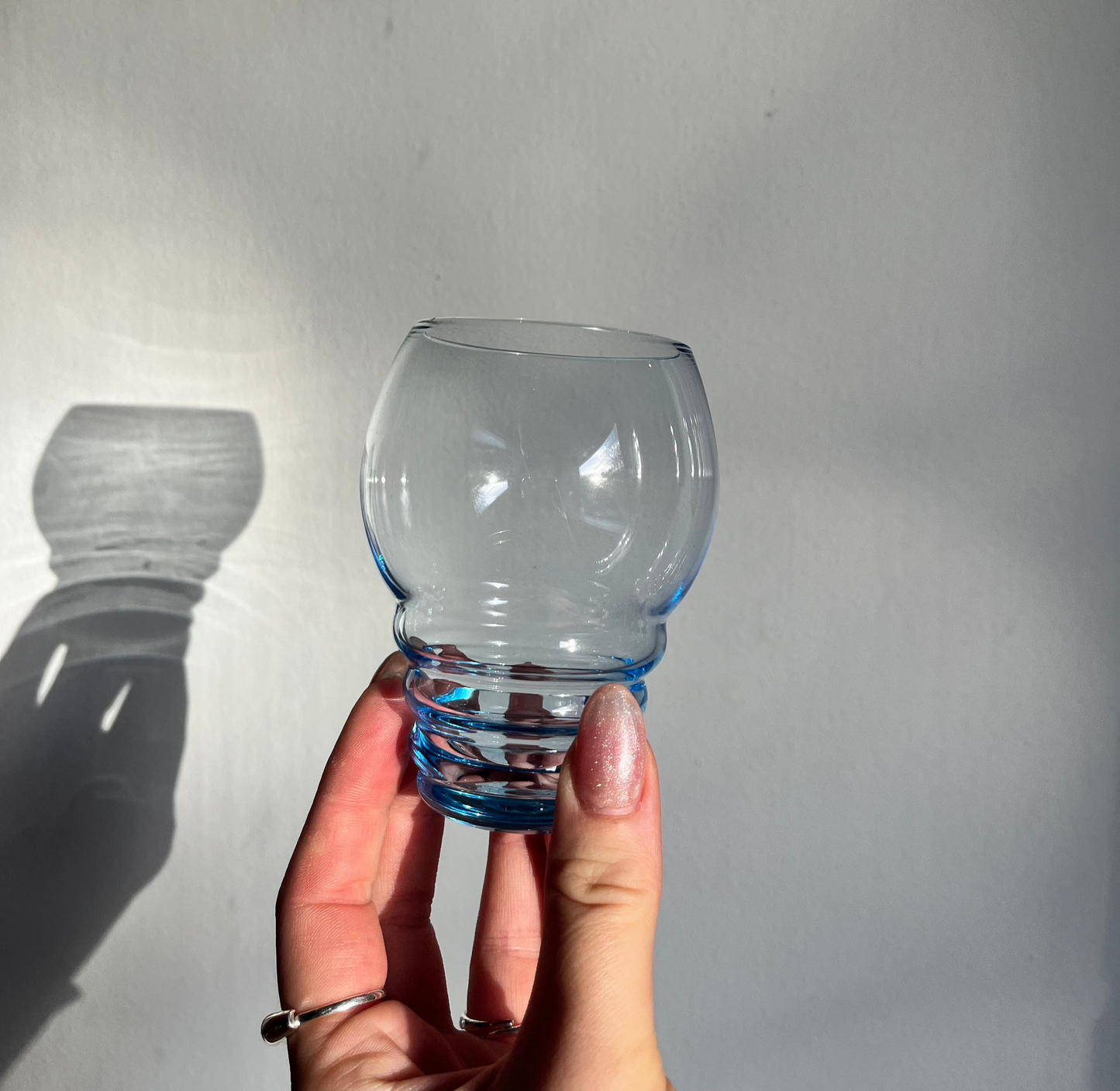 Bubble vandglas, lys blå