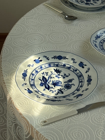 Tallerkner & fade med Blue Onion mønster