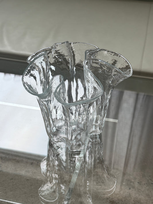 Muurla tulipanvase i klart glas