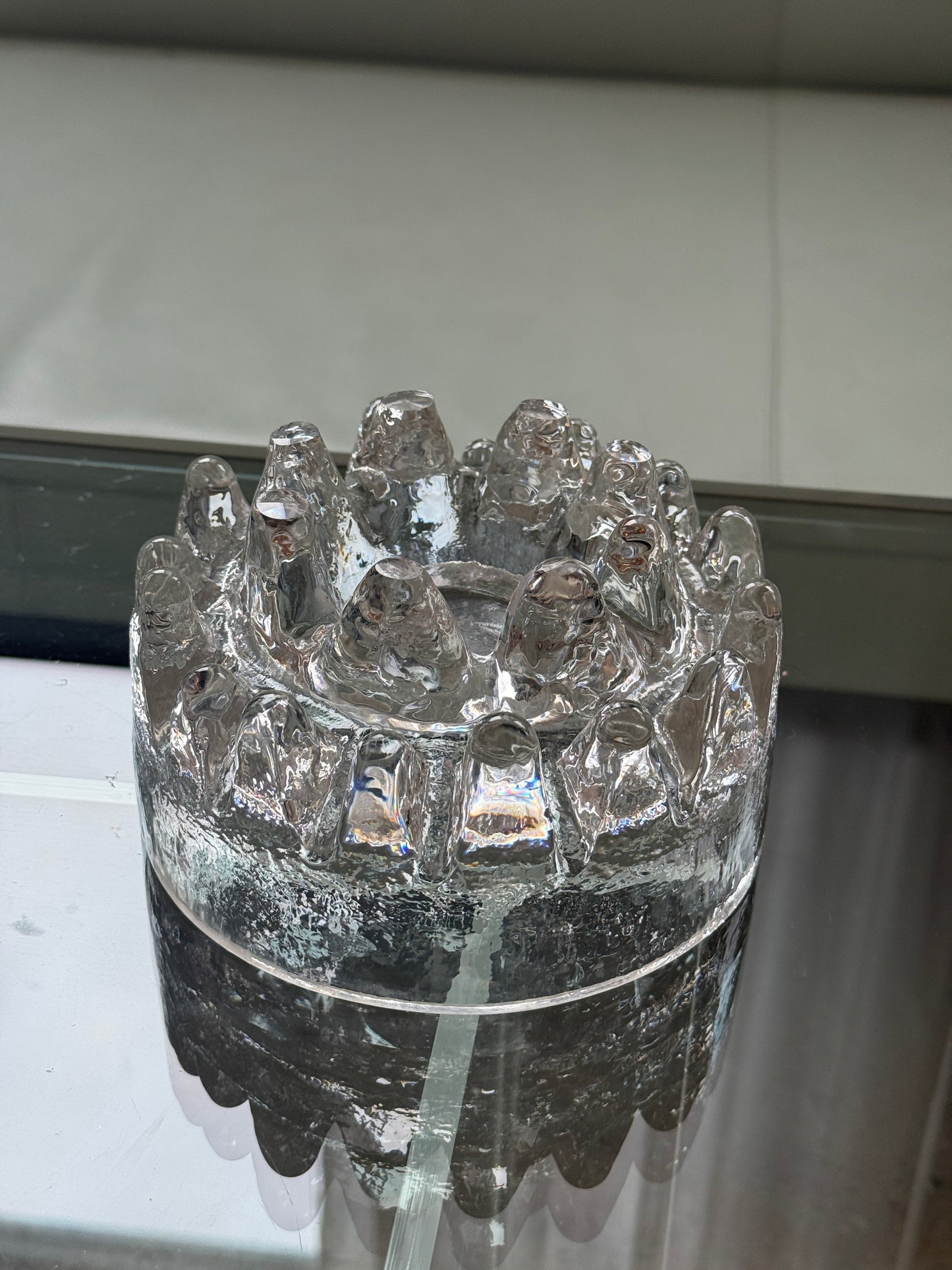 Fyrfadsvarmer i massivt glas