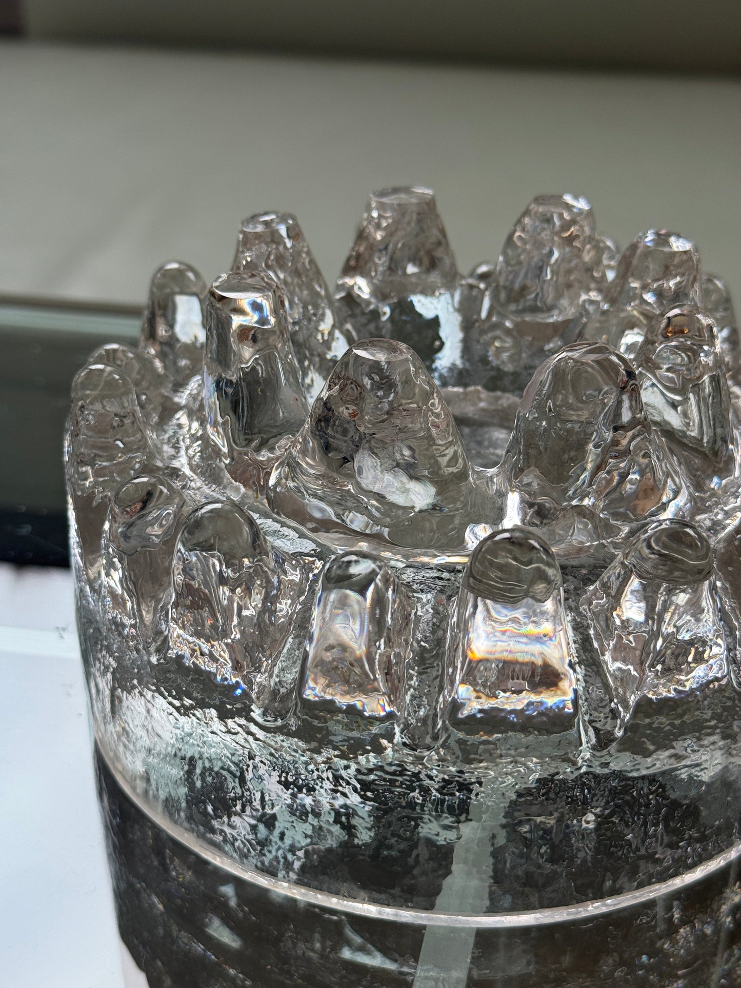 Fyrfadsvarmer i massivt glas