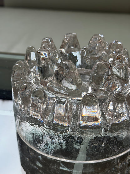 Fyrfadsvarmer i massivt glas
