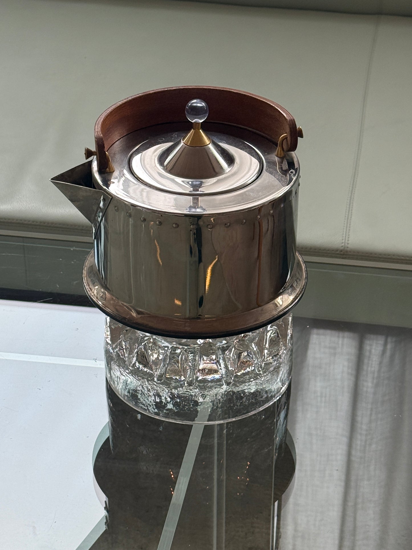 Fyrfadsvarmer i massivt glas