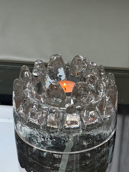 Fyrfadsvarmer i massivt glas