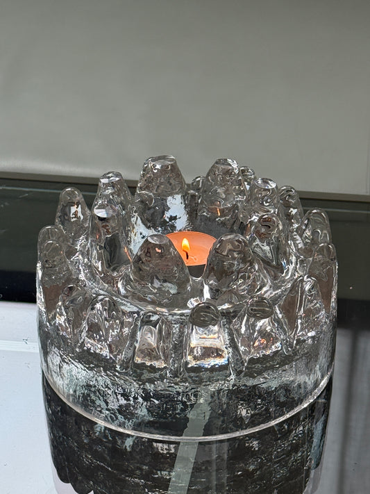 Fyrfadsvarmer i massivt glas