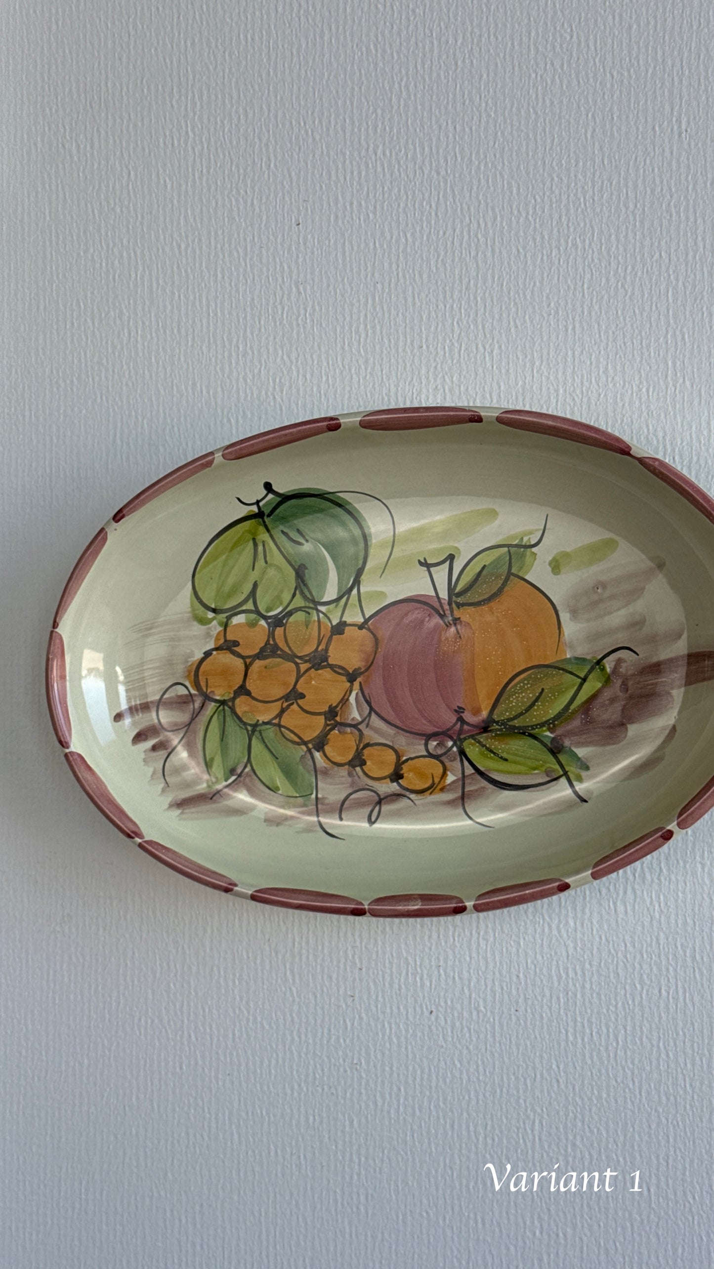 Hånddekorerede italienske vægfade – 1975