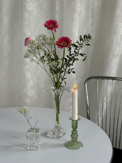 Mundblæst glasvase, blomst