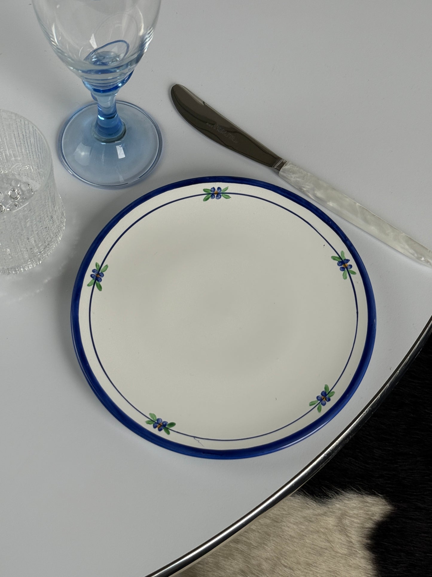 Vintage knive med perlemorshåndtag, sæt med 6 stk.