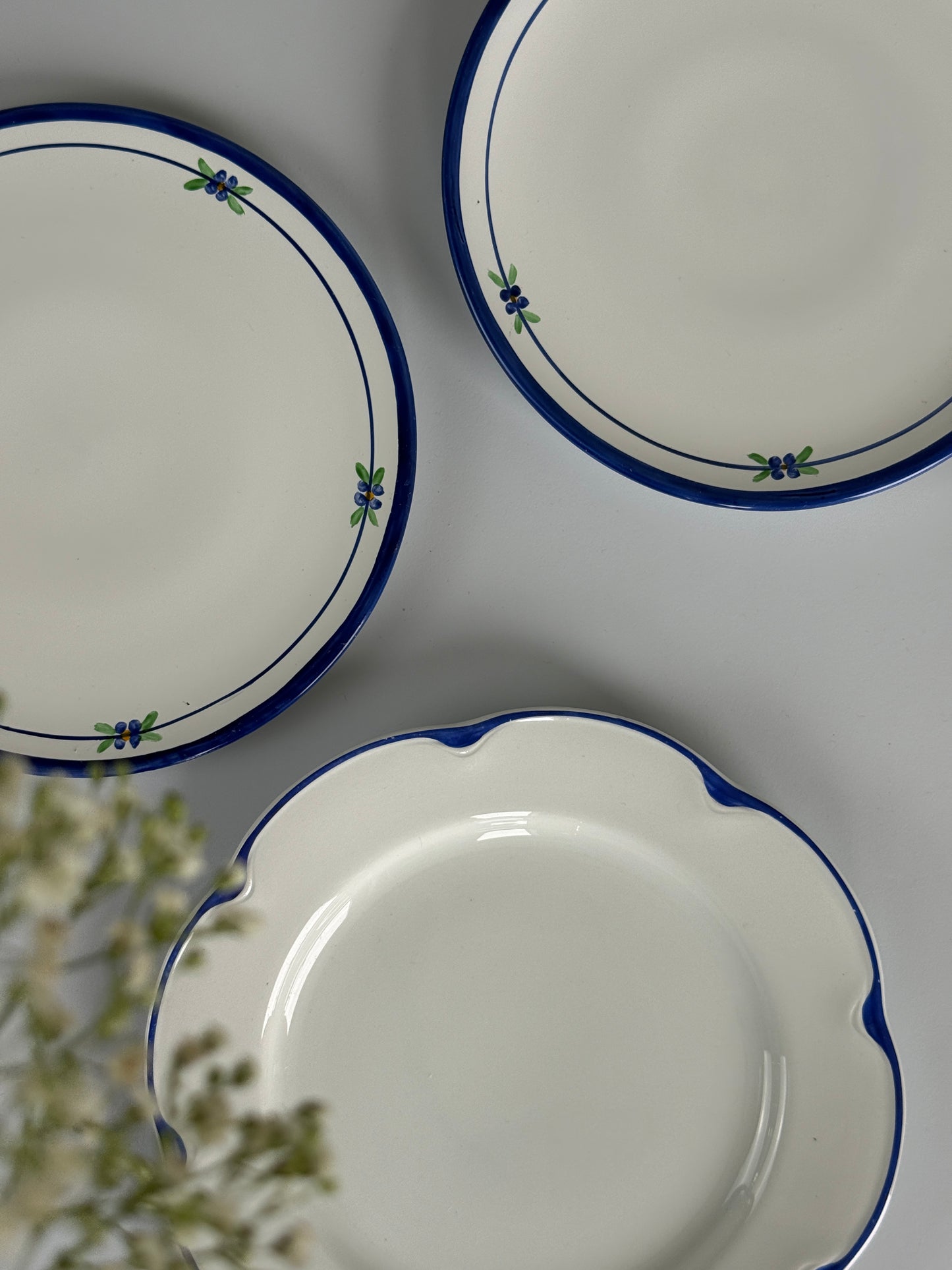 Vintage tallerkner, 2 varianter