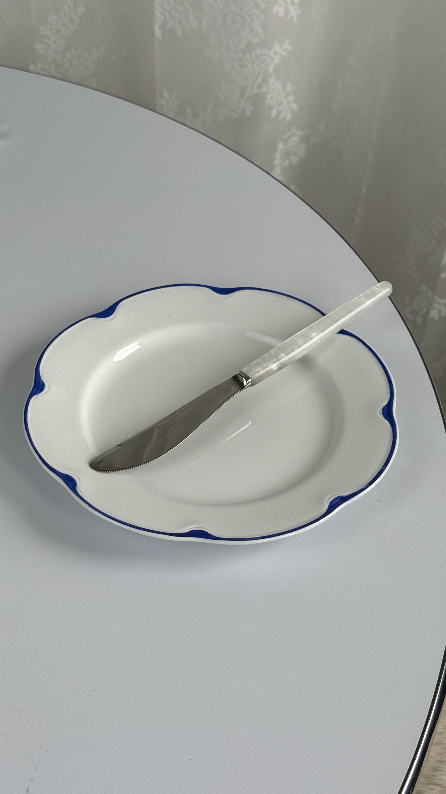 Vintage knive med perlemorshåndtag, sæt med 6 stk.