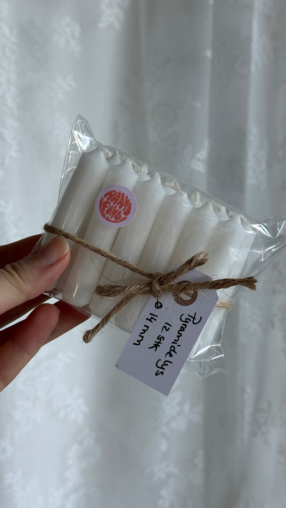 Ø 1,4 cm - Lys til julepyramider og karruseller – 12 stk.