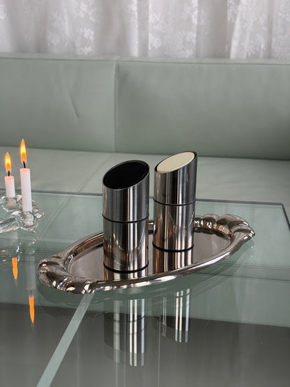 Georg Jensen salt - og pebersæt, rustfrit stål