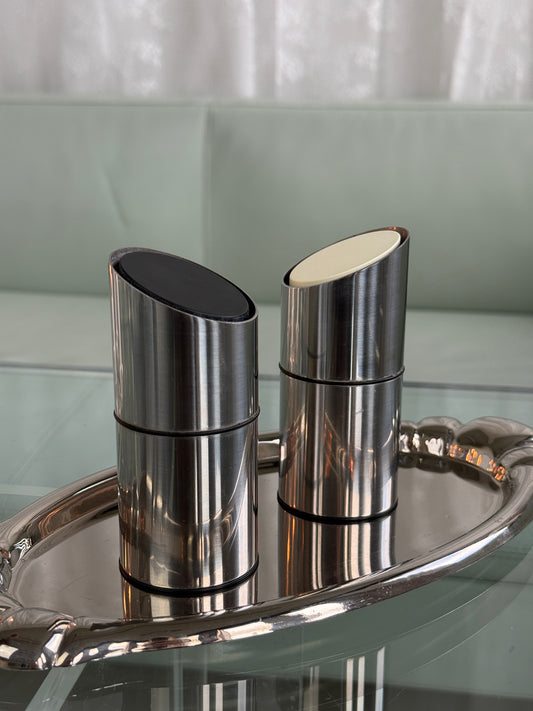 Georg Jensen salt - og pebersæt, rustfrit stål