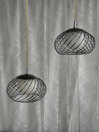 Pendellampe med spiralskærm, 2 stk