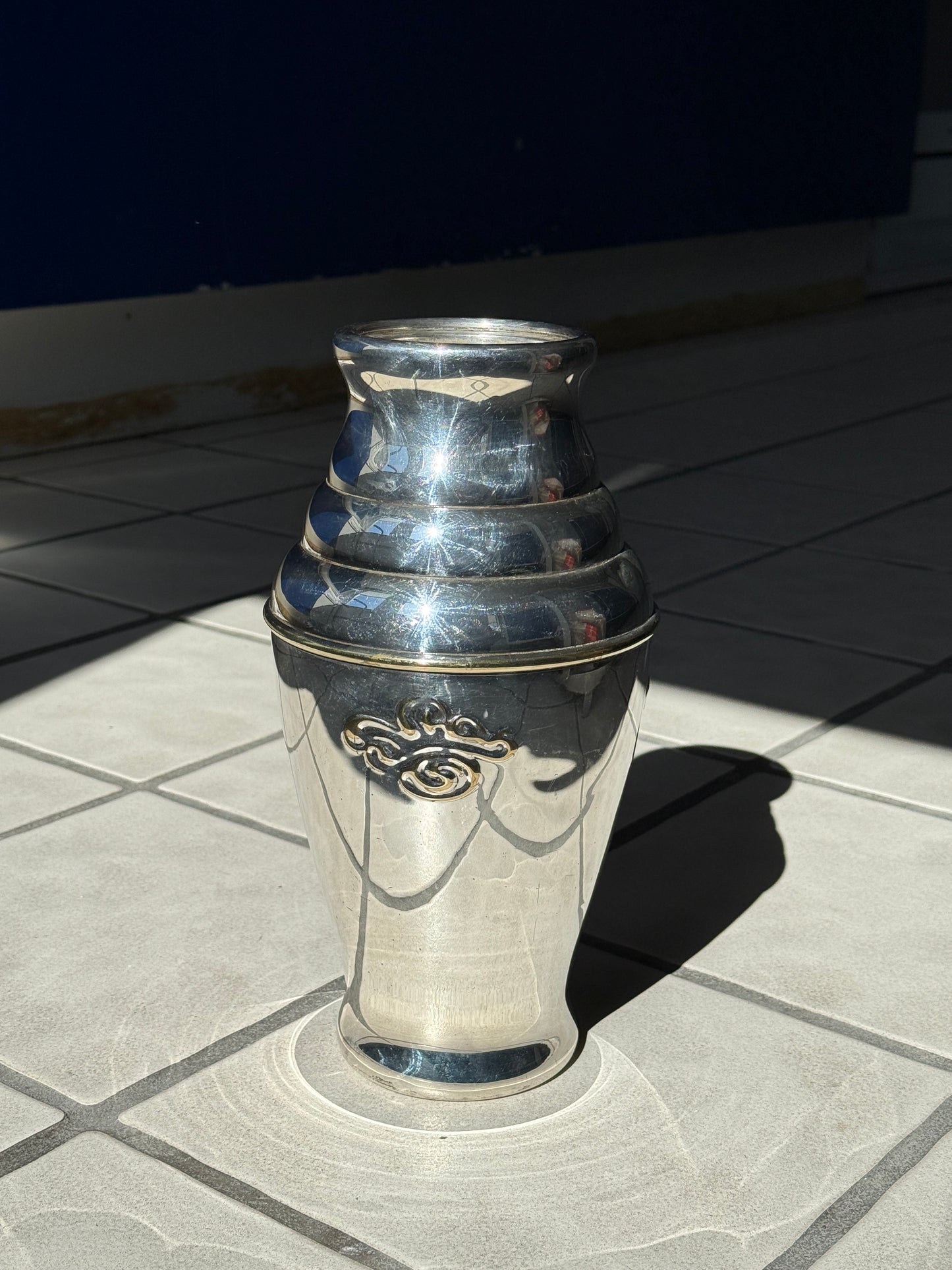 Vintage vase i sølvplet