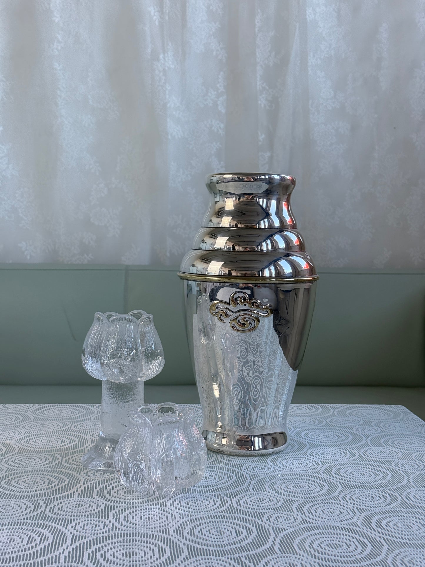 Vintage vase i sølvplet