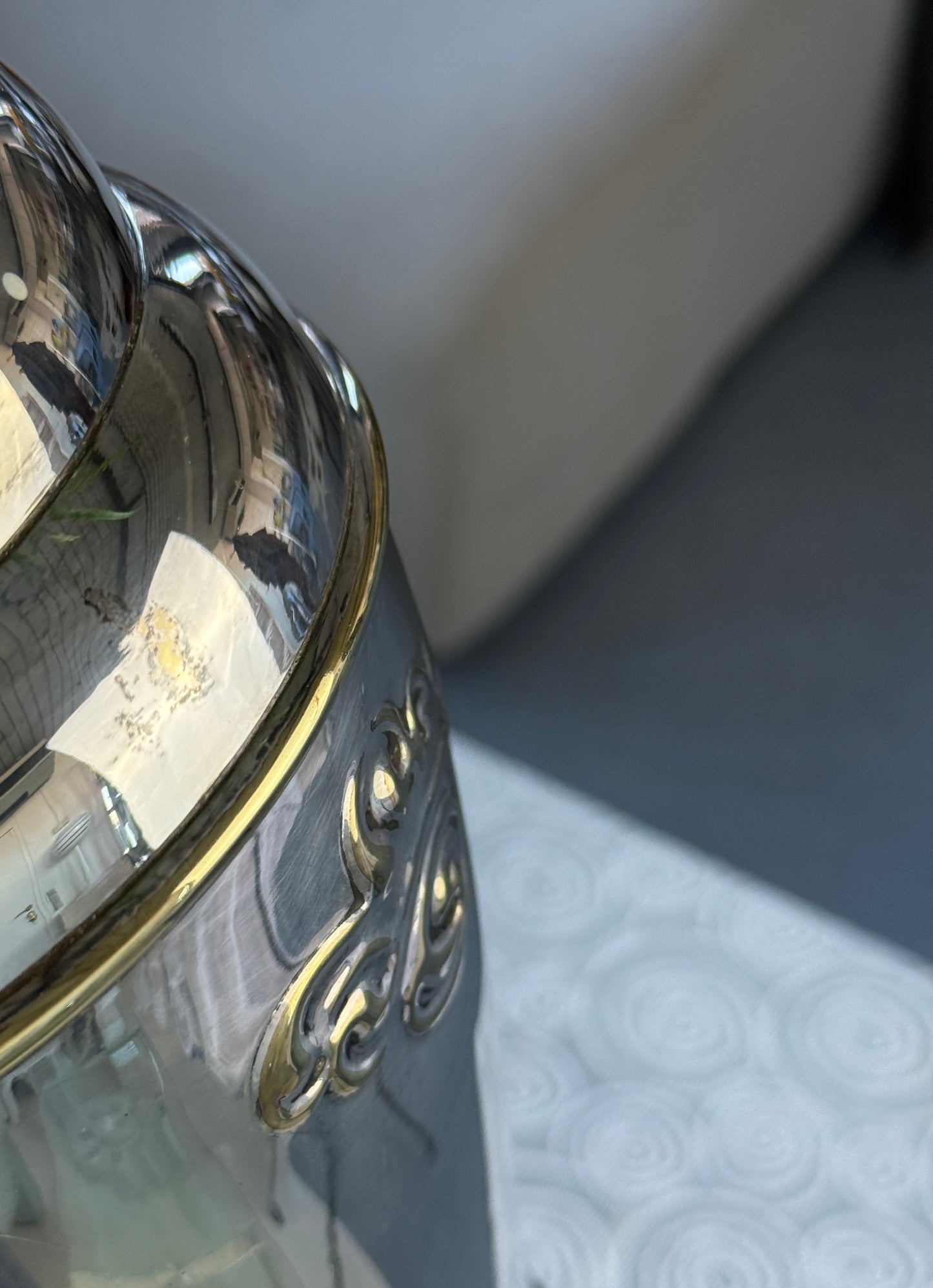 Vintage vase i sølvplet