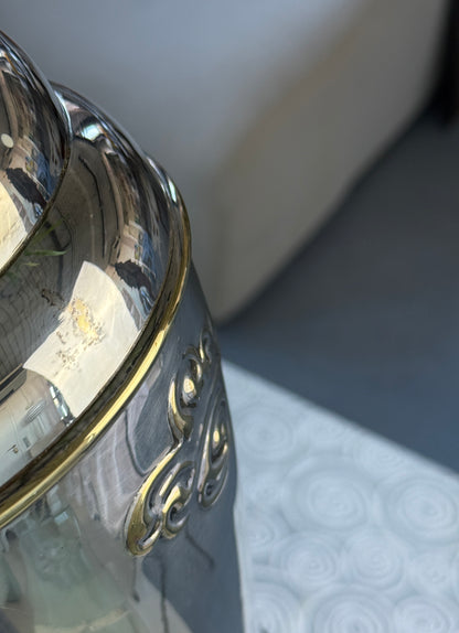 Vintage vase i sølvplet