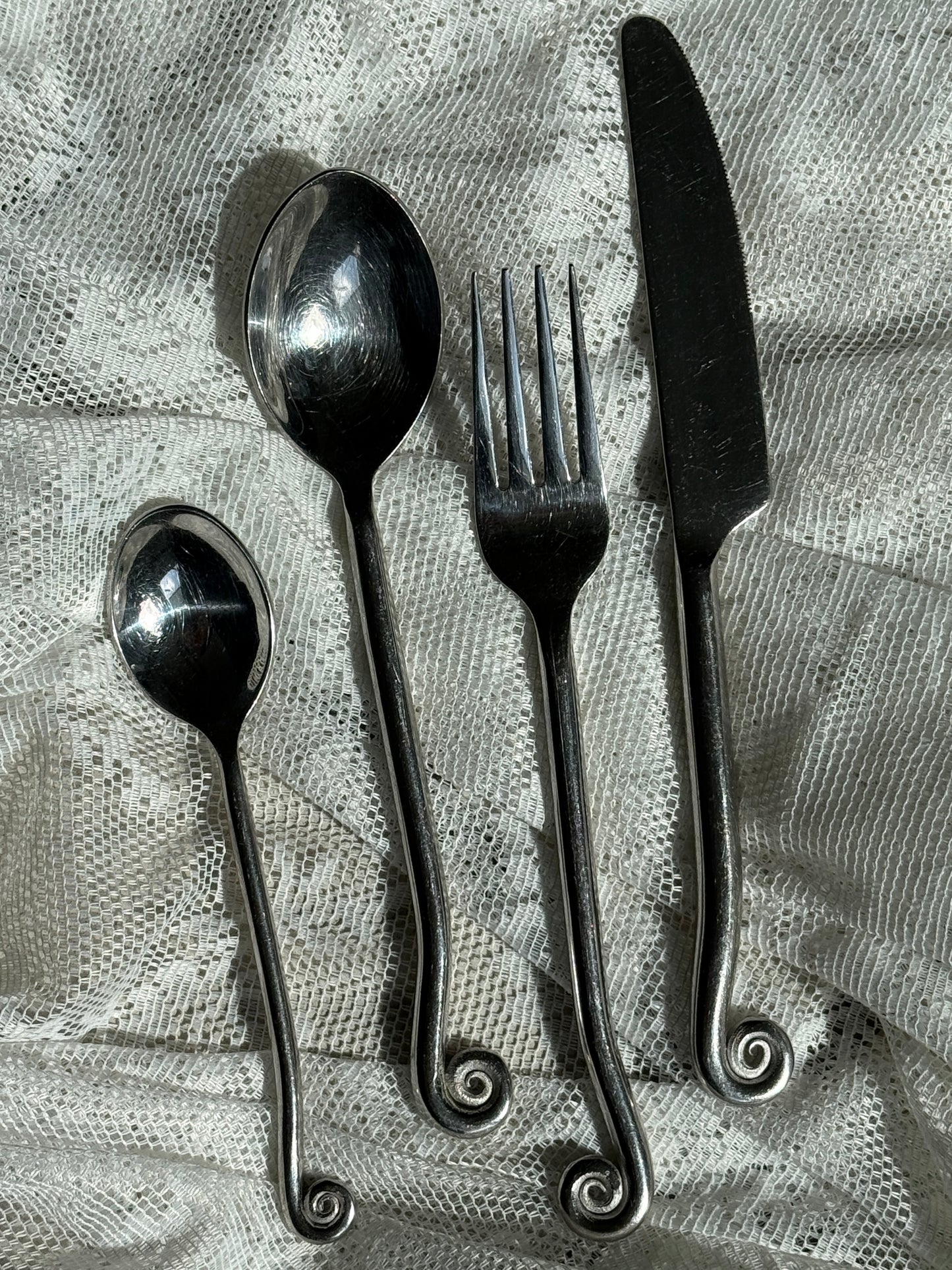 Vintage bestik med spiral