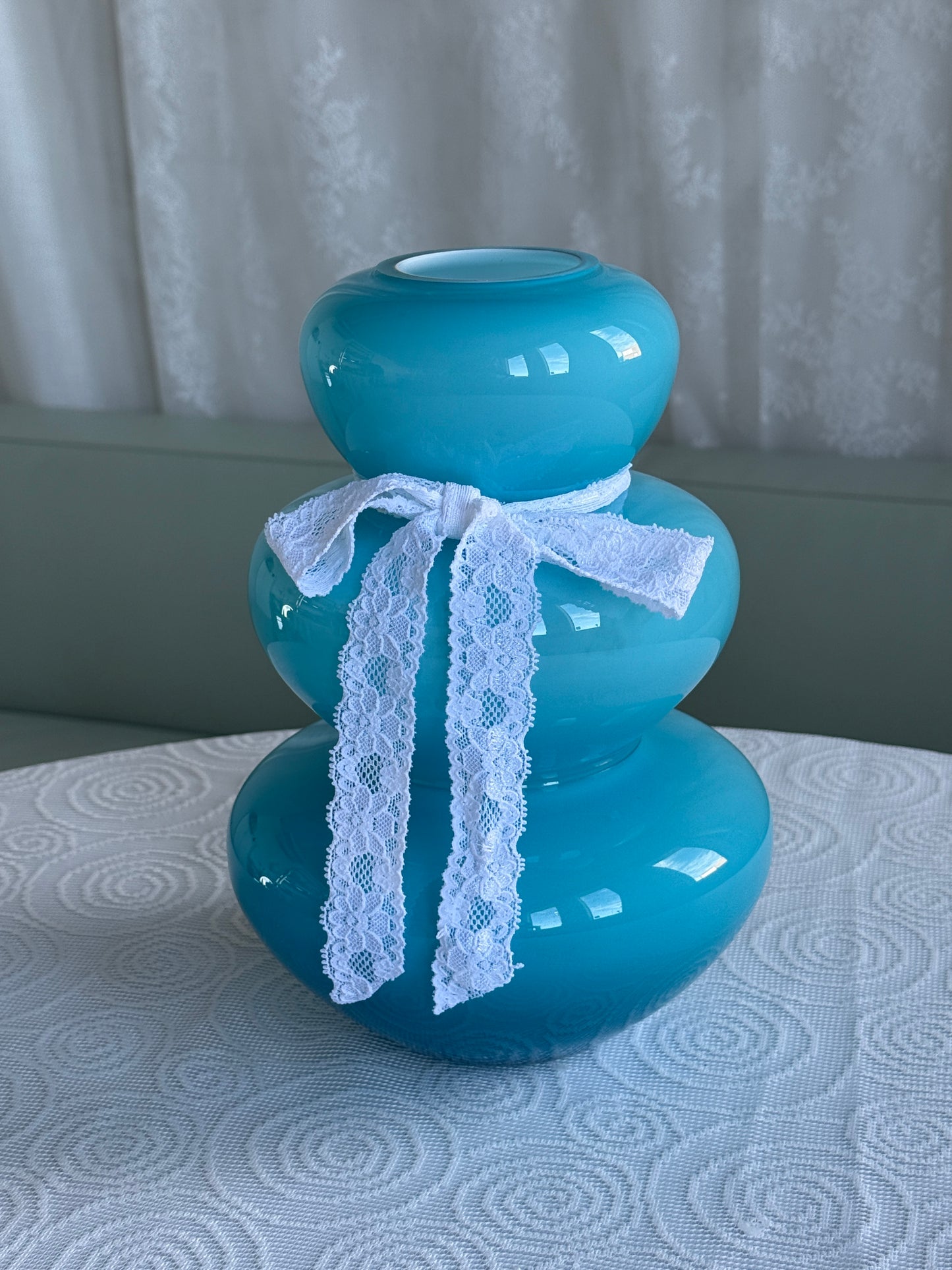 Mundblæst vase, tyrkis - Pernille Bülow