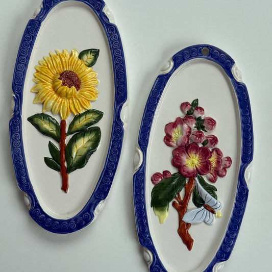 Italienske fajance ophæng med blomster