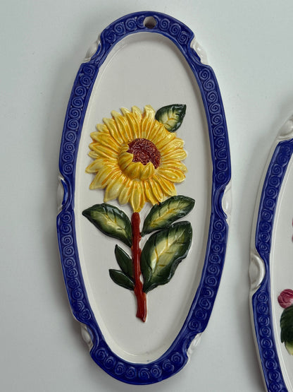 Italienske fajance ophæng med blomster