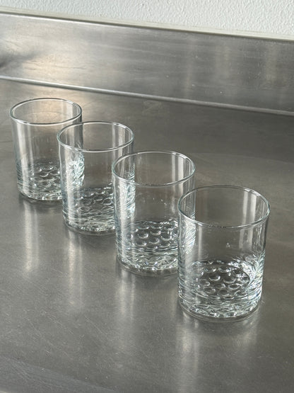Vandglas med boblende bund - sæt á 4