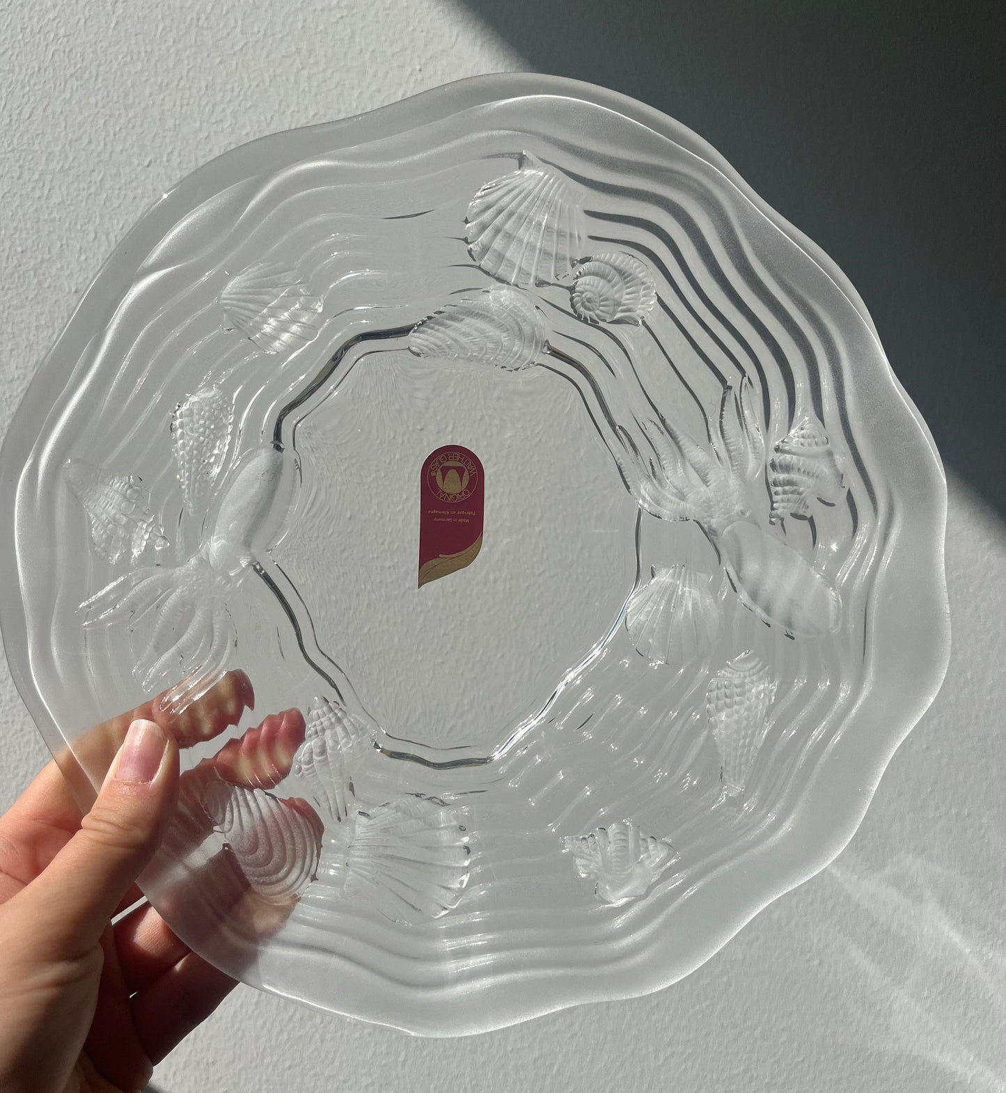 Glastallerkner med havmotiv
