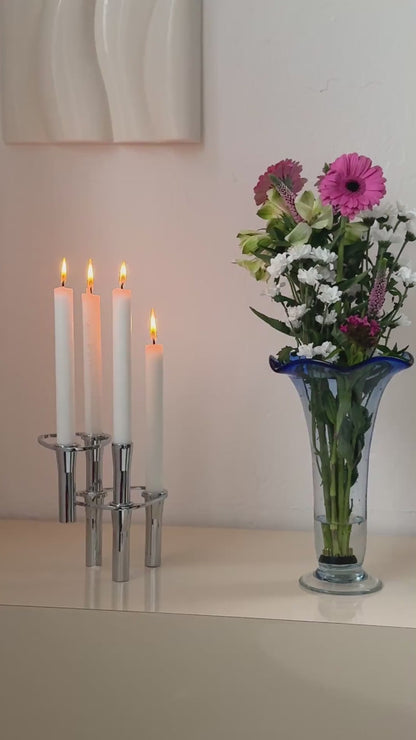 Lind Curve lysestager, krom