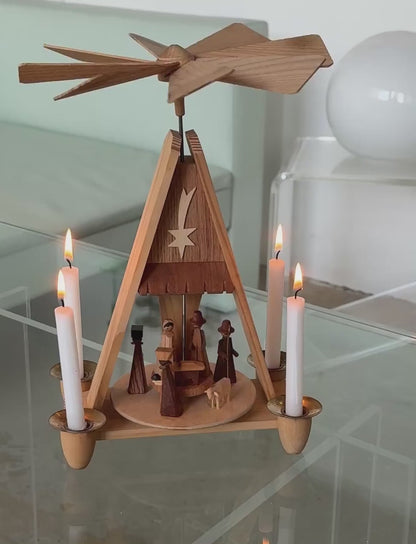 Vintage trækarrusel fra Tyskland