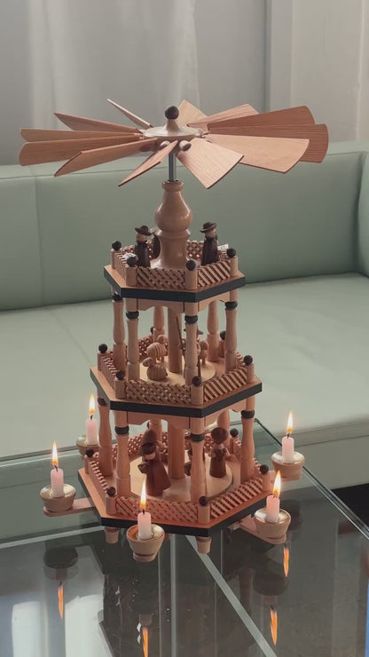 Erzgebirge julepyramide, 3 etager