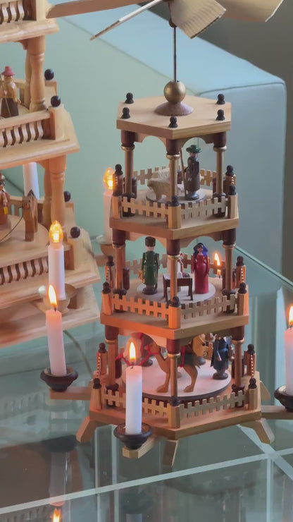 Original Erzgebirge julepyramide – ældre model, 41 cm