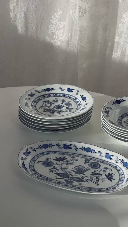 Tallerkner & fade med Blue Onion mønster