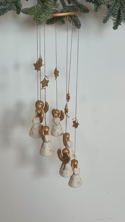 Vintage uro med engle og stjerner