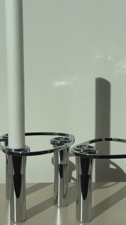 Lind Curve lysestager, krom