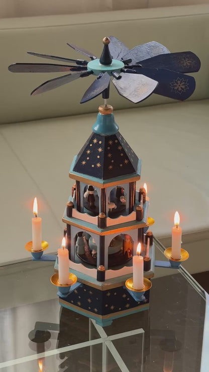 Stjerne julepyramide med musikfunktion